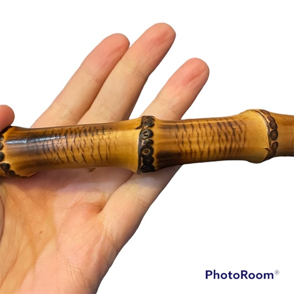 Authentic Gucci Vintage Navy Blue Leather Bamboo Handle Two Way Large Tote Bag - Picture 14 of 17